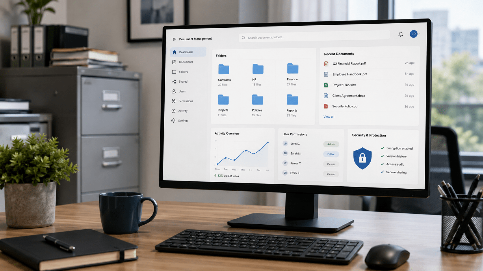 DMS dashboard in office