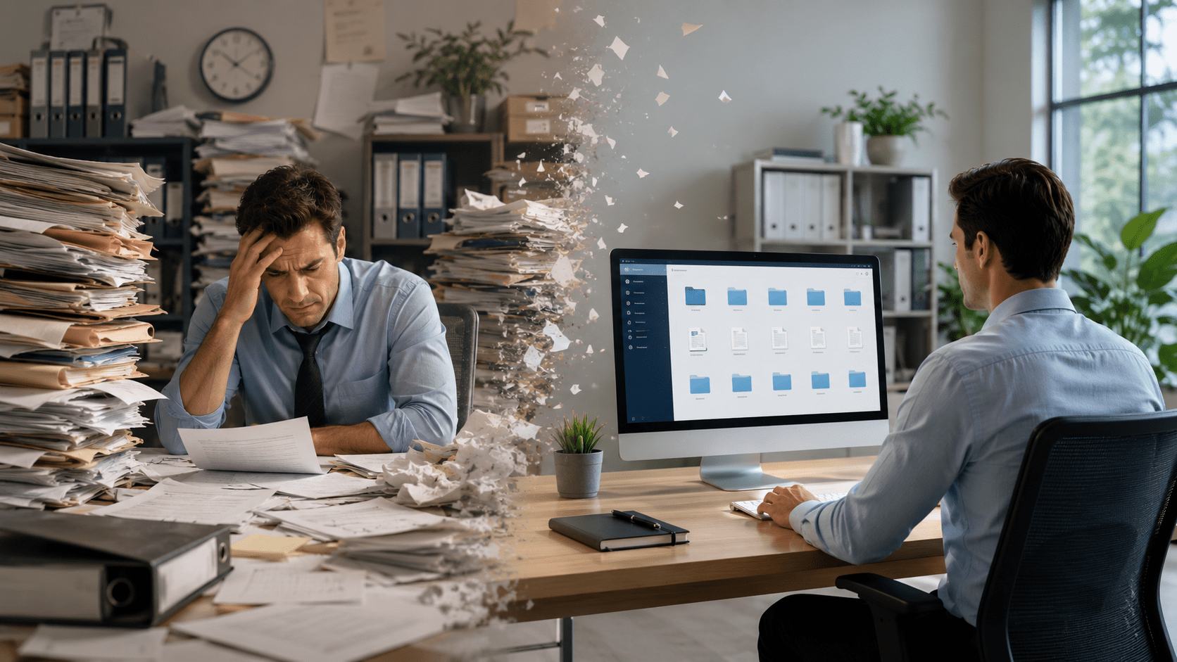 Paper files turn digital