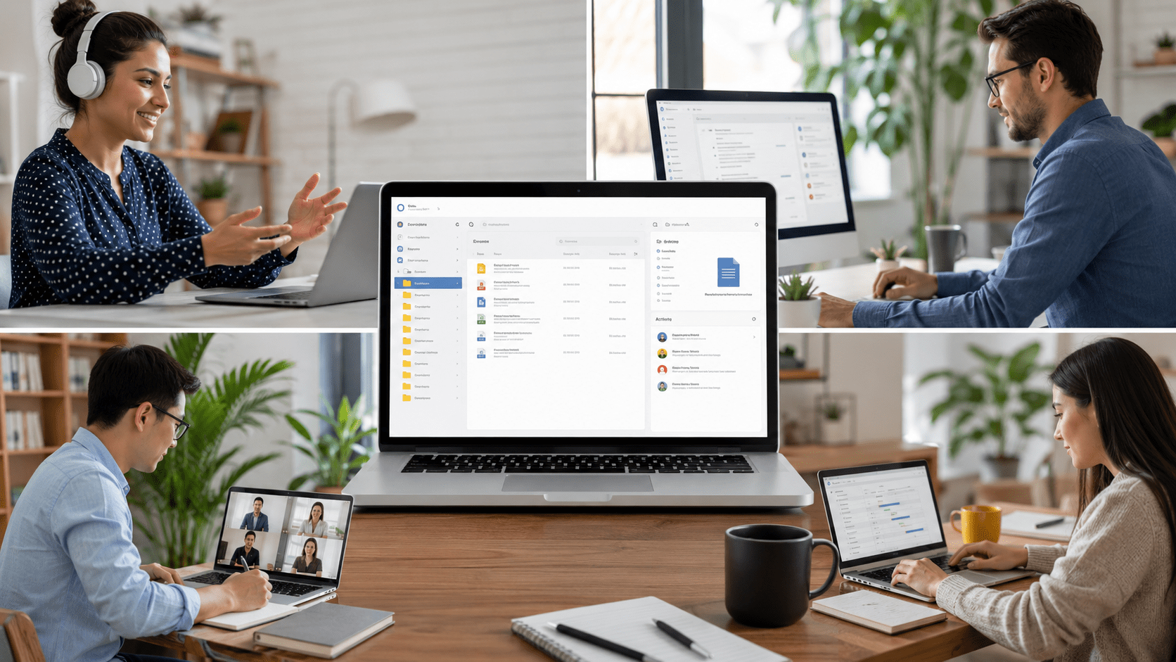 Remote team manages files