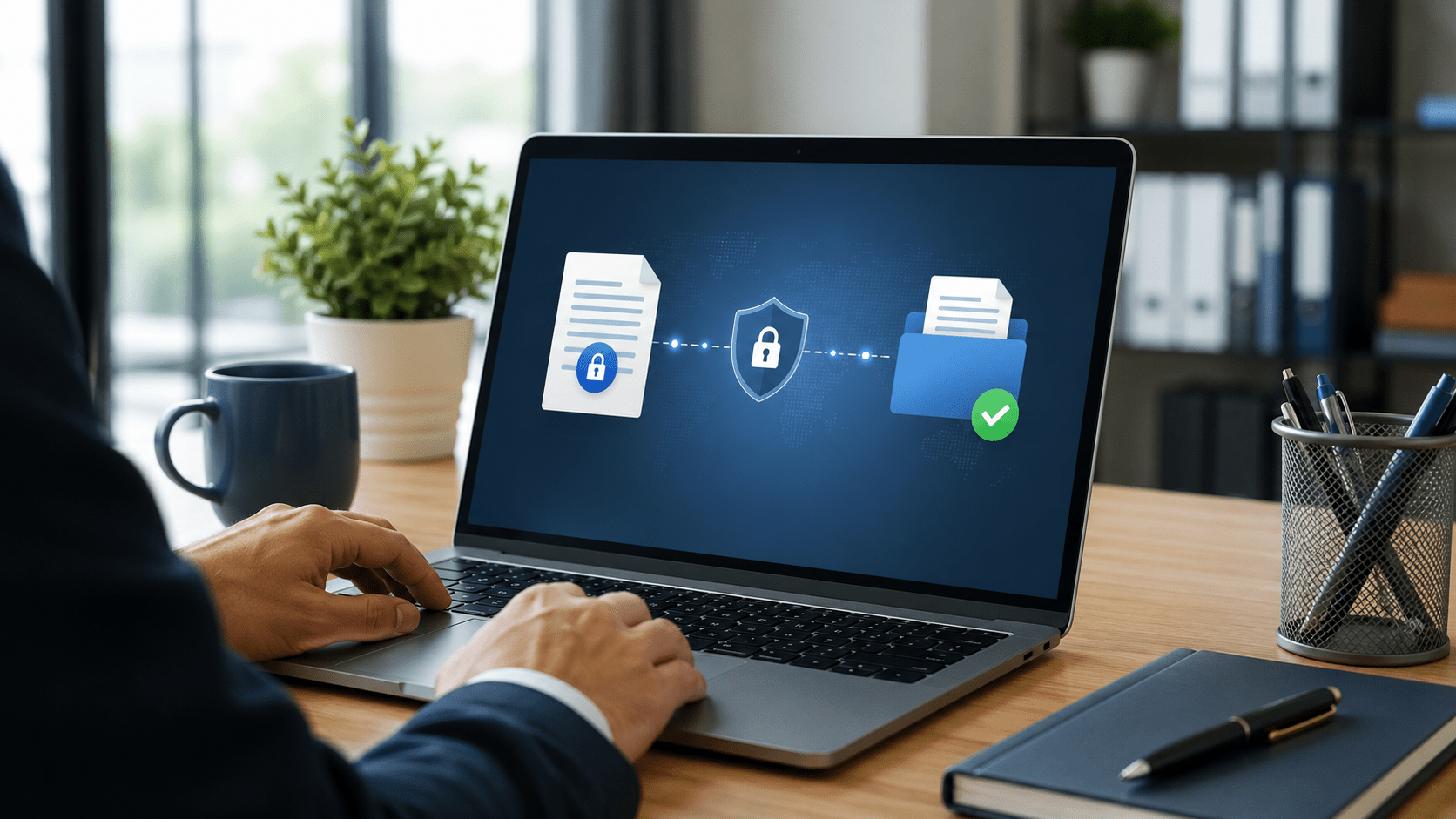 Secure document transfer online