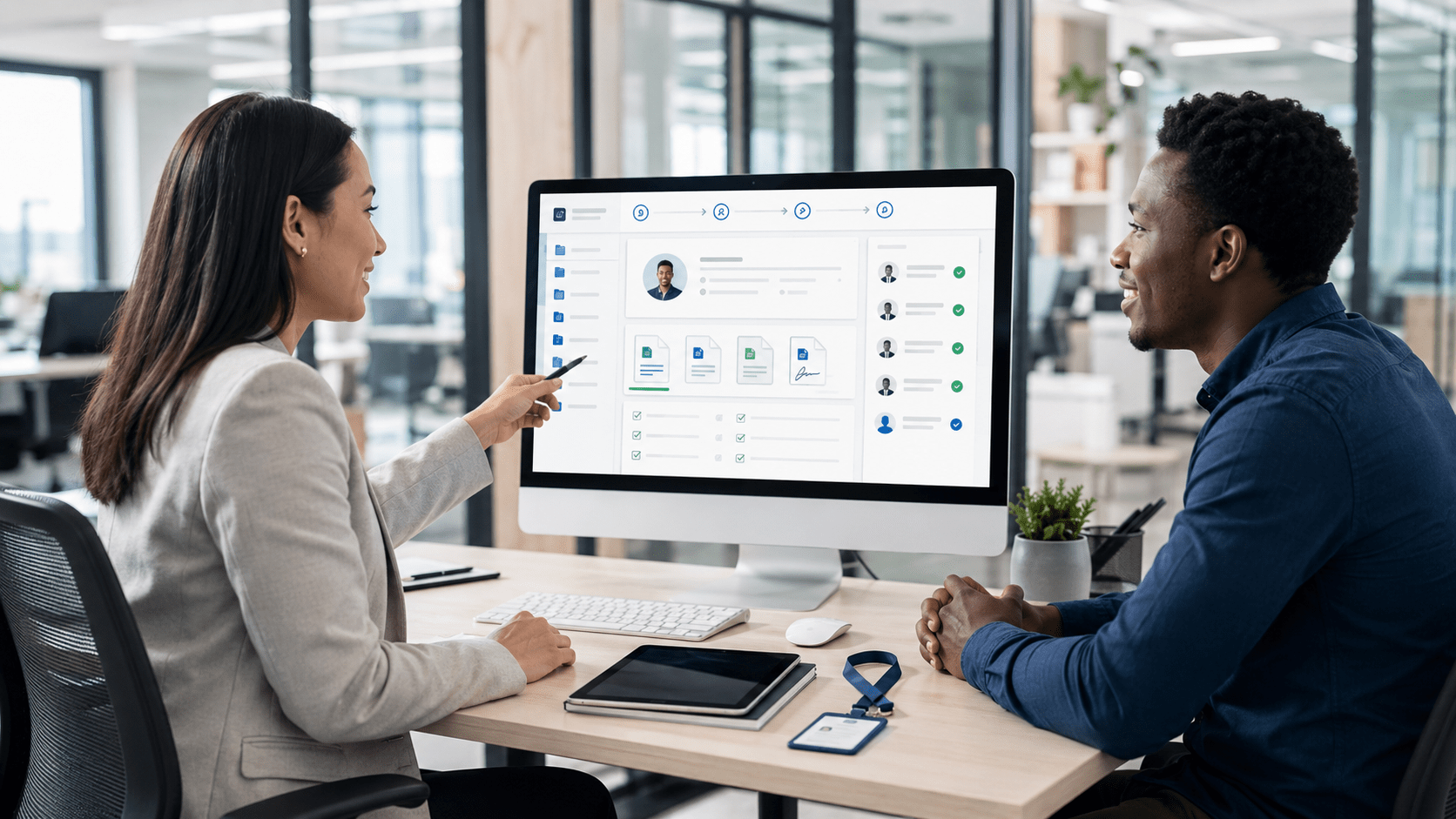 HR reviews onboarding documents