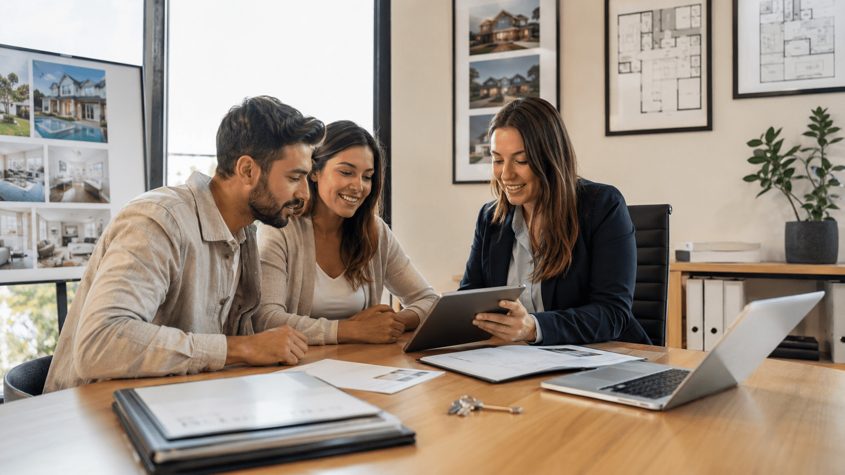 Agent reviews property details