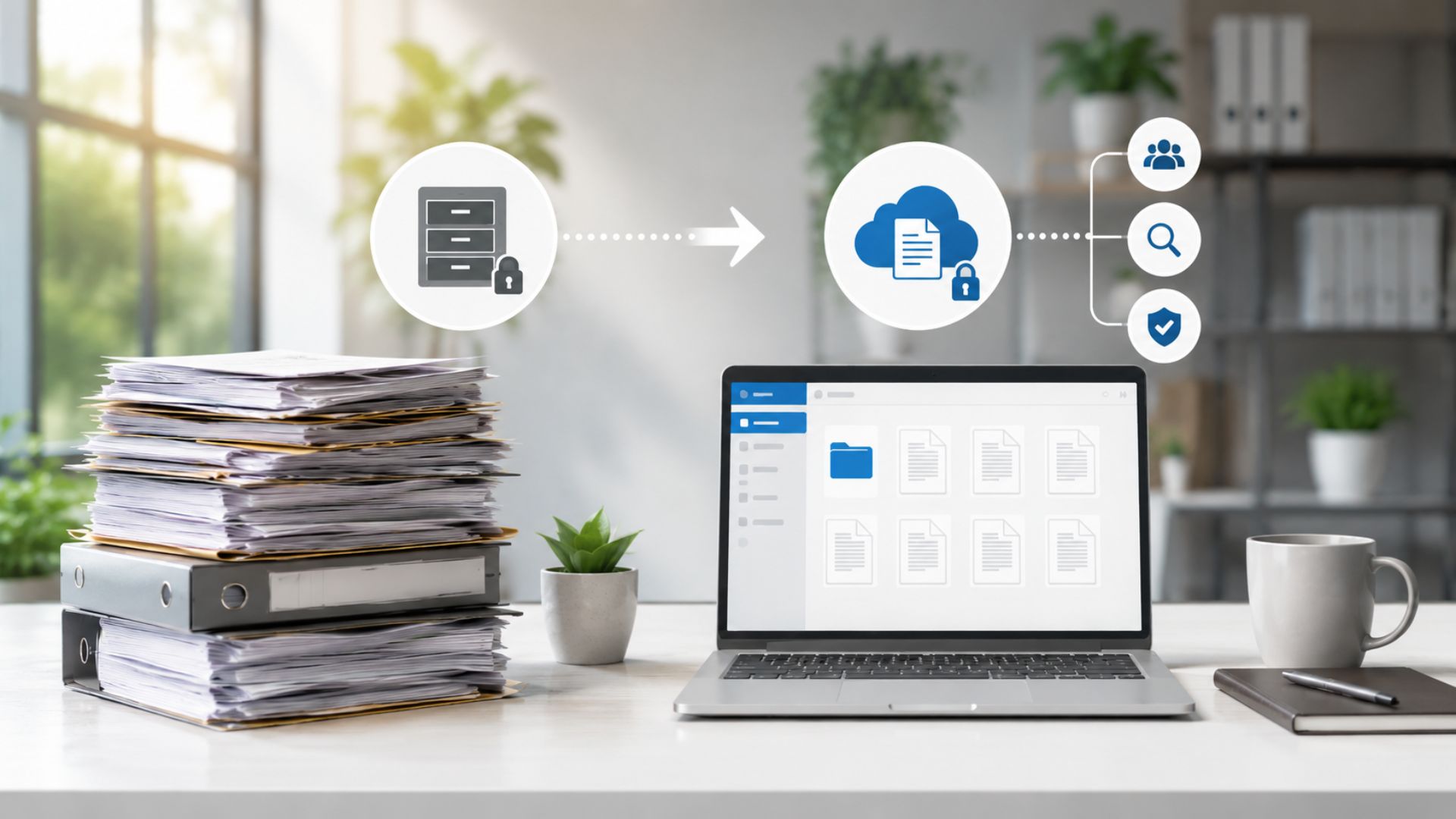 Paper files moving to digital management