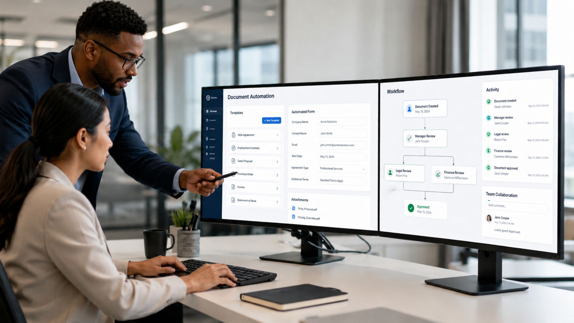 Document automation improving workflow efficiency