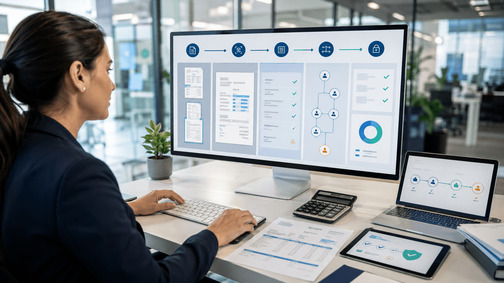 AI system automating invoice approval workflows.