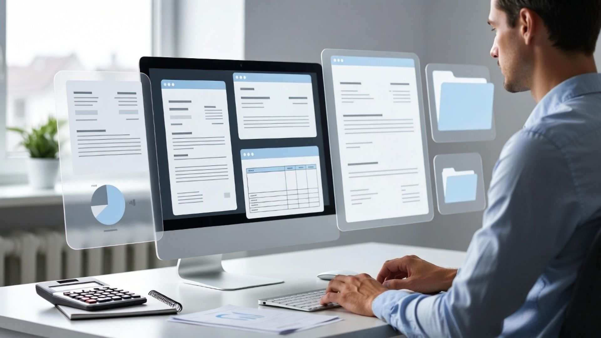 Electronic document management system for accounting and finance industry