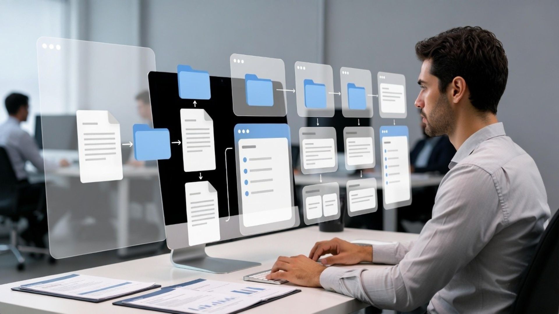 Electronic document management system for operations and dealerships 