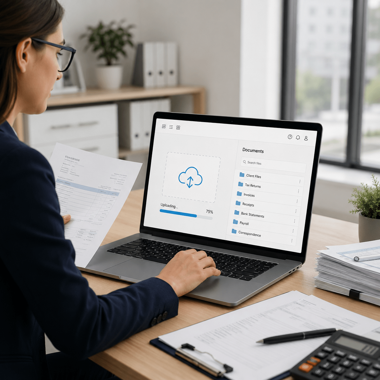 Paperless File Upload Accounting Document Management